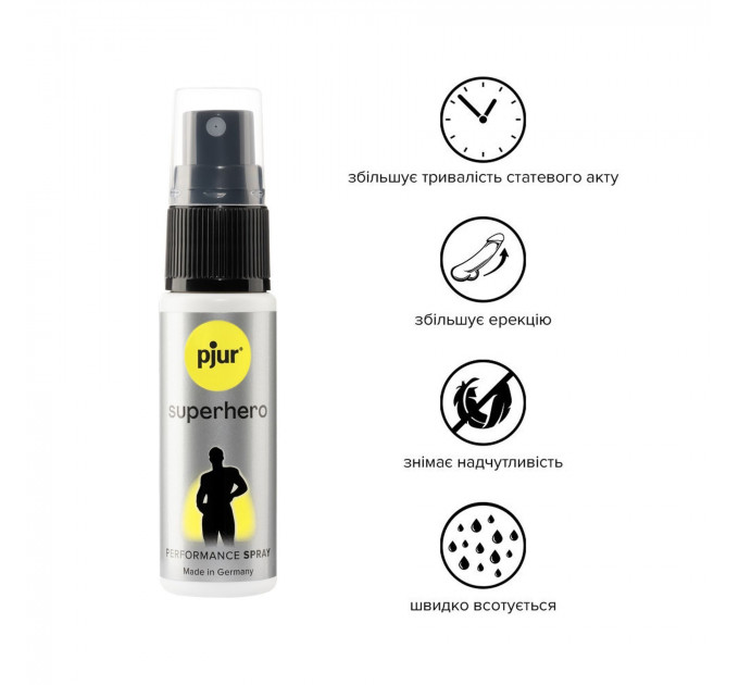Пролонгатор спрей Pjur Superhero Performance Spray для продовження статевого акту, 20 мл