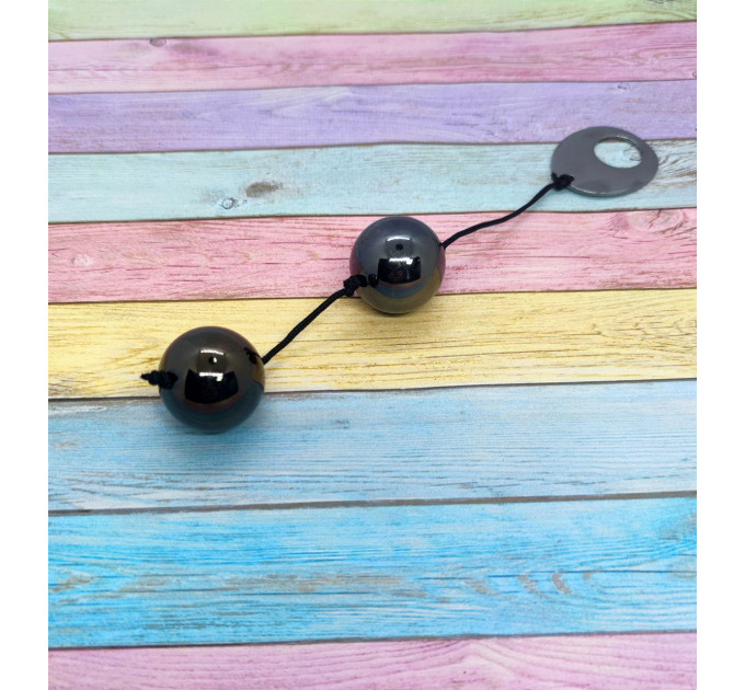 Металлические вагинальные шарики DOMINO METALLIC BALLS, CHROME BLACK