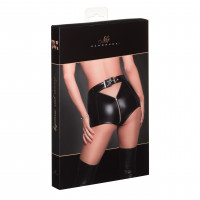 Шорти на блискавці Noir Handmade F218 з ремінцем, чорні, L