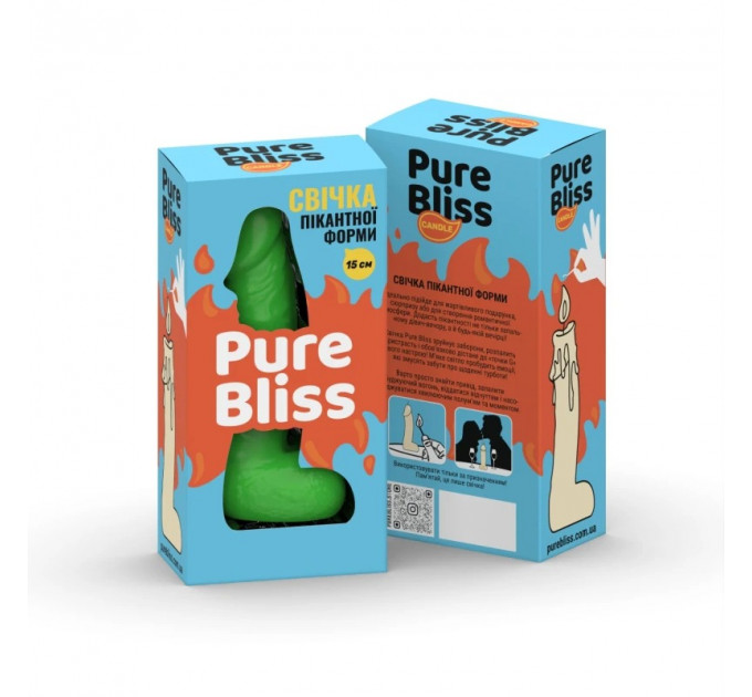 Свічка пікантної форми Pure Bliss MINI Green зелена, 15 см