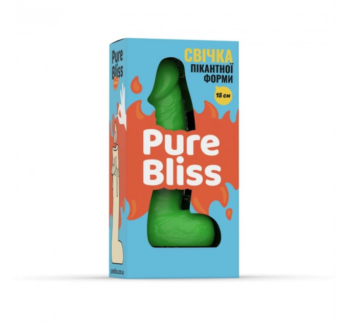 Свічка пікантної форми Pure Bliss MINI Green зелена, 15 см