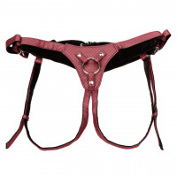 Трусики для страпона со шнуровкой CalExotics Her Royal Harness The Regal Queen красные