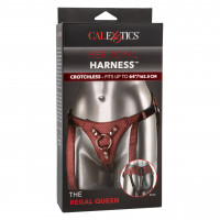 Трусики для страпона со шнуровкой CalExotics Her Royal Harness The Regal Queen красные