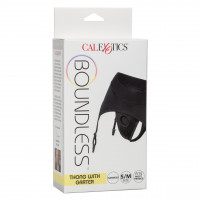 Трусики для страпона с широким поясом California Exotics Boundless Thong with Garter S/М