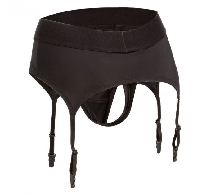 Трусики для страпона с широким поясом California Exotics Boundless Thong with Garter S/М