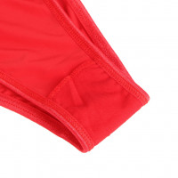 Трусики с украшением серебряными буквами Star Night MISS, красные, S