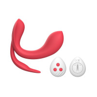 Вибратор Chisa Kissen Acein тройная стимуляция, с дистанционным пультом, красный