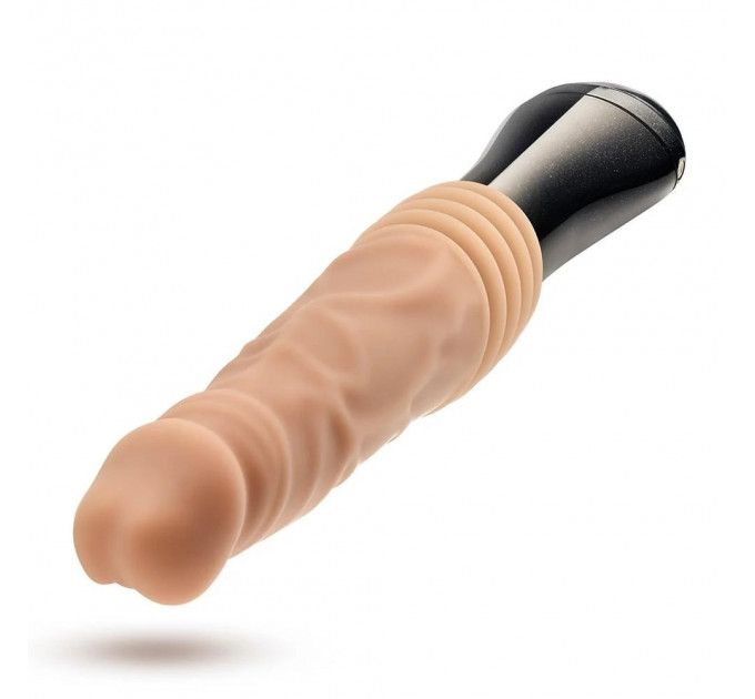 Вібратор Blush Dr Skin Dr Knight з ротацією та фрикціями, бежевий