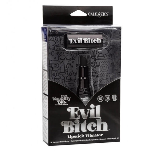 Вибратор-помада California Exotics Evil Bitch, черный