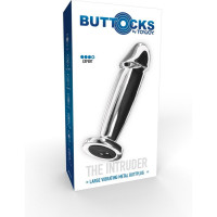 Вибрационная металлическая анальная пробка ToyJoy The Intruder Vibrating Plug, серебристый