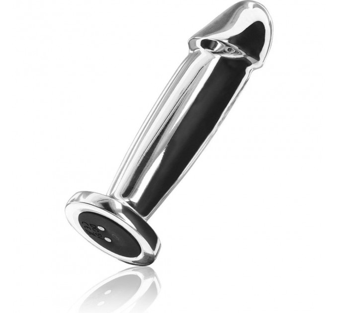 Вибрационная металлическая анальная пробка ToyJoy The Intruder Vibrating Plug, серебристый