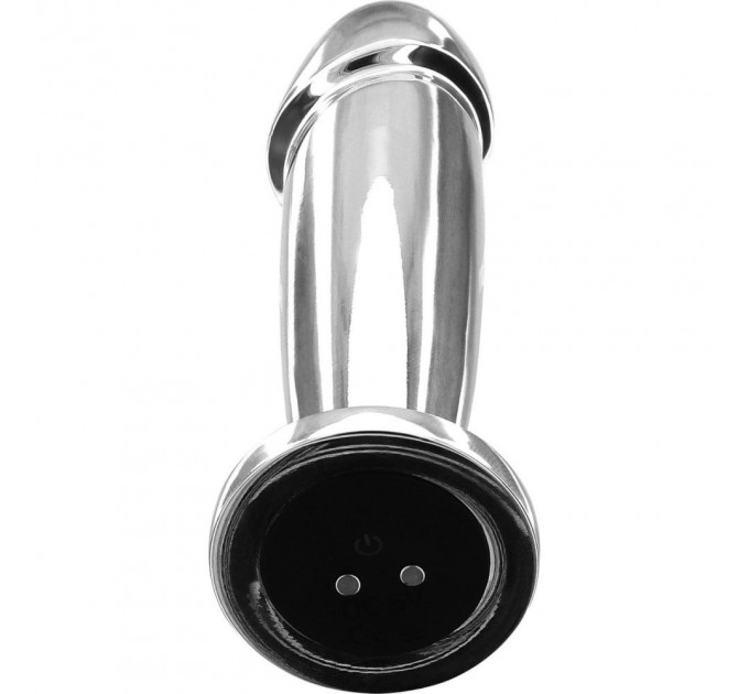 Вибрационная металлическая анальная пробка ToyJoy The Intruder Vibrating Plug, серебристый
