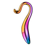 Изогнутый стеклянный фаллоимитатор Dream Toys Glamour Glass, разноцветный