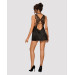 Сорочка Obsessive Alifini chemise & thong black S/M