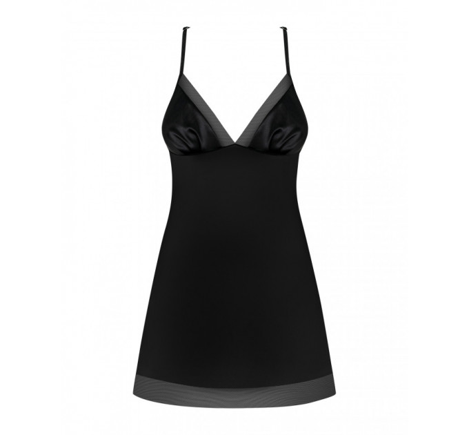 Сорочка Obsessive Alifini chemise & thong black S/M