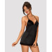 Сорочка Obsessive Alifini chemise & thong black S/M