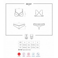 Комплект Obsessive 860-SET-1 2 pcs set black L/XL