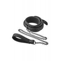 Нашийник з повідцем Dream Toys BLAZE COLLAR LEASH DIAMOND BLACK