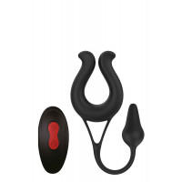 Мульти вибратор для пар с анальной пробкой RINGS OF LOVE REMOTE MULTI TEASER