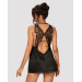 Сорочка Obsessive Alifini chemise & thong black S/M