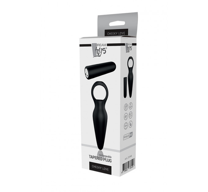 Анальная пробка с вибрацией Dream Toys CHEEKY LOVE TAPERED PLUG BLACK