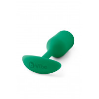 Анальна пробка із зміщеним центром ваги B-Vibe Snug Plug 2, силіконова, зелена