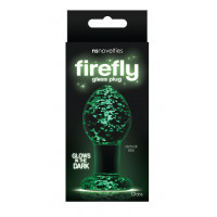 Анальная пробка стеклянная светящаяся NS Novelties FIREFLY GLASS PLUG SMALL CLEAR