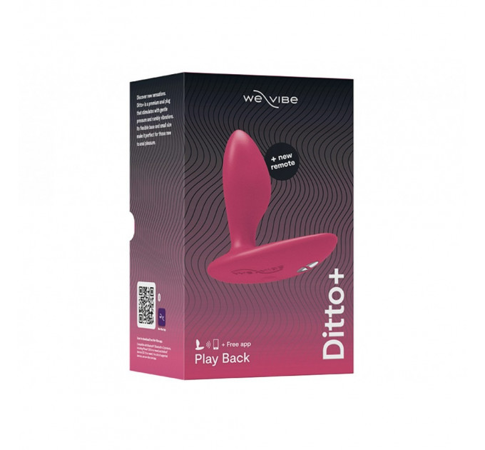 Анальна пробка з вібрацією We-Vibe Ditto+ Cosmic Pink з пультом та керуванням з телефону