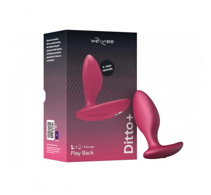 Анальна пробка з вібрацією We-Vibe Ditto+ Cosmic Pink з пультом та керуванням з телефону