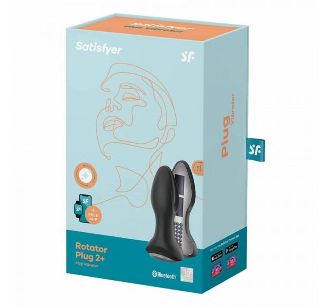 Анальная смарт-пробка с ротацией Satisfyer Rotator Plug 2+, черный