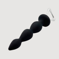 Анальна силіконова ялинка Adrien Lastic Arrow з металевим утримувачем, чорна