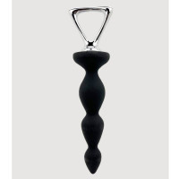 Анальная силиконовая елочка Adrien Lastic Arrow с металлическим держателем, черная