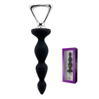 Анальная силиконовая елочка Adrien Lastic Arrow с металлическим держателем, черная