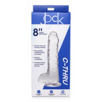 Фалоімітатор реалістичний на присосці Jock C-Thru прозорий, 21 см