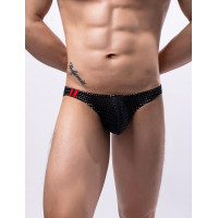 Дышащие сетчатые сексуальные мужские трусы Star Night черные, L