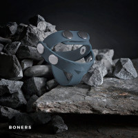 Эрекционное кольцо Boners T-shape Ball Splitter, серое