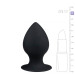 Анальная пробка с присоской Round Butt Plug черная, 8.5 см х 4 см