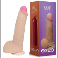 Фаллоимитатор реалистичный с мошонкой EGZO MAD Ciberskin Iimp Rayan на присоске