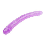Фаллоимитатор двухсторонний фиолетовый Chisa Hi-Rubber 46 см *4,7 см