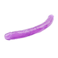 Фаллоимитатор двухсторонний фиолетовый Chisa Hi-Rubber 46 см *4,7 см