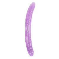 Фаллоимитатор двухсторонний фиолетовый Chisa Hi-Rubber 46 см *4,7 см