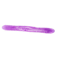 Фаллоимитатор двухсторонний фиолетовый Chisa Hi-Rubber 46 см *4,7 см