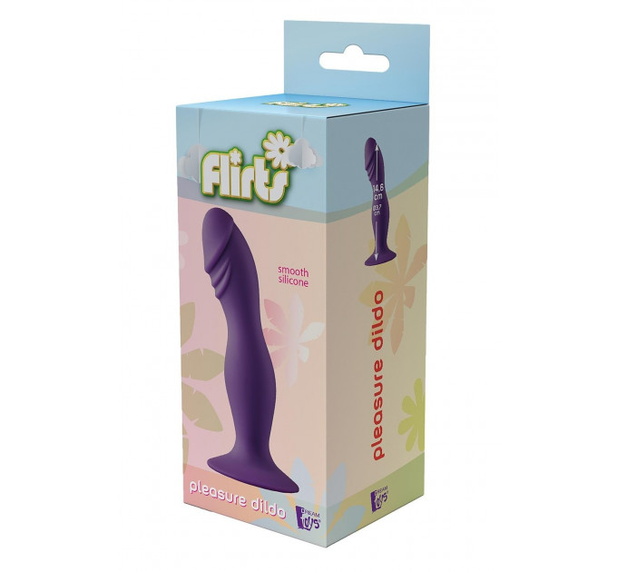 Фалоімітатор Dream Toys Flirts Pleasure Dildo для точки G на присосці, фіолетовий