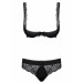 Комплект Obsessive MIAMOR SET S/M черная открыт,грудь