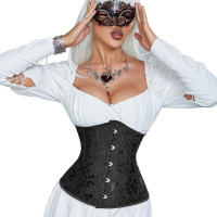 Корсет під груди Star Night Corset з гачками та шнурівкою, чорний, S (без коробки)