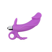 Вибратор для тройной стимуляции рельефный Chisa Sweet Breeze, фиолетовый