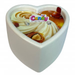 Масажна свічка з ароматом горіхового крему Candy Nut Cream у формі серця, 70 мл