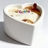 Масажна свічка з ароматом горіхового крему Candy Nut Cream у формі серця, 70 мл