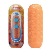 Мастурбатор Pretty Love Venus-X Orange с шариками для стимуляции, 18 х 6.5 см