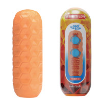 Мастурбатор Pretty Love Venus-X Orange з кульками для стимуляції, 18 х 6.5 см